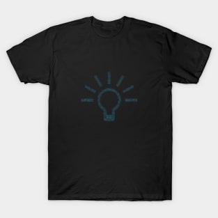 Light Bulb Idea Silhouette Shape Text Word Cloud T-Shirt